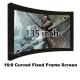 Great Design 135 Curved Fixed Frame DIY Projector Screens 16 To 9 With 80mm Black Velevt