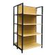 Supermarket Wood Grain Shelving Shop Convenience Store Display Stand