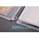 portable transparent flat bottom slider k bag for cosmetic, Food grade Coex PP Slider Zipper bag, PVC Slider Zippe