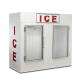 Double Doors Ice Storage Freezer Merchandiser For Outdoor 1841L