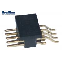 1.27mm Right Angle SMT PA6T Gold Plated Pin Header 500VAC