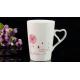 Personalised V Shape Customized Coffee Mugs With Heart Shape Handle