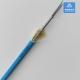 6 Cores Single Mode Spiral Armored Fiber Cable 5.0mm Blue LSZH Rodent Resistant FTTH