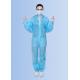 Safety Chemical Protective Blue Disposable Coveralls Suit Waterproof