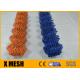 Orange Economical 12 Gauge Chain Link Mesh Fencing PVC Coated