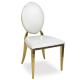 White Leather Wedding Banquet Chairs with sS frame