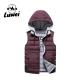 Cotton Padded Cold Weather Vest Regular Stand Collar Waistcoat With Hooded