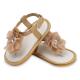 Simple designed PVC upper rubber sole Flower lace 0-18 months Holiday baby girl sandals