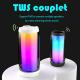 Stereo RGB Wireless Portable Bluetooth Speakers With 1500mA Battery