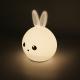 Drop Shipping Dimmable Silicone Night Light USB charge LED night lights Remote Control LED Bedside Rabbit Lamp for Chidren