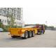 Three axles 40ton skeleton semi trailer for container shipping , flat bed trailors