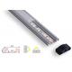 Waterproof Led Aluminum Profile Black Fixture Ip44 With Clear Diffuser Cover