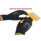 Black PU Coated Gloves , Lightweight Leather Working Gloves Knit Wrist