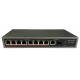 POE-S1108GF(8FE+1GE+1GE SFP)_8 Port 100Mbps IEEE802.3af/at PoE Switch with 120W External power supply (Newly Developed)