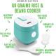 GreenLife PFAS-Free, 4-Cup Rice Oats and Rains Cooker, Healthy Ceramic Nonstick, Easy to Use Automatic Presets, Dishwas