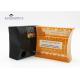 Orange / Black Pillow Box For Bath Set Custom Printed Plastic Boxes 13X4.5X11