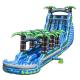 Double Lane Inflatable Slides Water Or Dry Slide With Swimming Pool For Party Business
