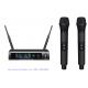 LS-670 wireless microphone system UHF PRO dual channel headset lavalier LCD blacklight fixed frequency