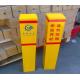 Yellow Colour Fibreglass Warning Post For Warning Natural Gas Underneath