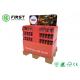 4C Offest Printing Customized Corrugated Stand Supermarket Cardboard Floor Display Stand