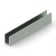 Matt Silver Anodizd Aluminium Industrial Profile 12mm Width 0.8mm Wall Thickness