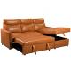Extendable Modern Leather Sofa Anti Scratch Multiscene Wear Resistant