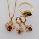 New Trendy Jewelry Set Women Party Gift 18K Real Gold Plated white zircon Crystal Necklace