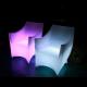 PE Plastic LED Illuminated Furniture Chair RGB With Rechargeable Lithium Battery
