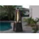 2270mmH silver stainless steel garden pyramid outdoor gas patio heater with flame