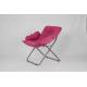 Kids Rose Red Leisure Metal Folding Chairs With Heavy Duty Polyester Fabric