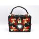 Luxury Rectangle Shape Embroidered Evening Bag Flower Embroidered For Banquet