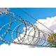 Powder Coated 900mm Coil Diameter Razor Barbed Wire For Prison / Airport