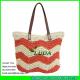 LUDA 2015 ladies promotional paper  straw beach bag chevron crochet beach bag