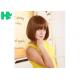 Custom Silky Straight Synthetic Wig ,  Short Bob Wigs With Bangs