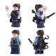 MOC character career model policemen accessories city traffic police mini figures building blocks