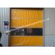 PVC High Speed Fabric Rolling Doors Hard Metal Frame Quick Response Doors Solution