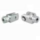 Low Resistance Push Pull Cable End Fittings Steel Clevis Thread 1/4 - 28 RH U Fork
