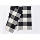 60*90 Cm Cotton And Linen Black And White Plaid Mat , Woven Outdoor Porch Mats