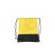 Yellow Nylon Drawstring Backpack PEVA Personalized Cinch Bags
