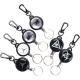 Deyi Badge Reel Heavy Duty Retractable Keychain With All Metal Carabiner Key Ring Fishing Cycling Hiking
