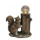 Classical Squirrel Welcome Garden Solar Light , Animal Solar Lights Outdoor With Glass Ball