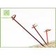 Red Bamboo BBQ Sticks Knotted Bamboo Skewers For Fruit 70 / 80 / 105 / 120mm