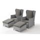 PE Rattan Outdoor Leisure Chairs Set For Gardern Relaxing Time