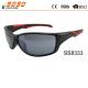 Retro sports sunglasses,made of plastic, UV 400 protection lens,suitable for men and women