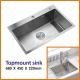 Topmount Stainless Steel Kitchen Sink 16 Gauge Single Bowl 18 Gauge 68x45