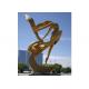 Outdoor Large Abstract Modern Stainless Steel Sculpture , Dancing Girl Sculpture