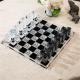 Classic White and Black Chess Pieces Decor Lucite Acrylic Chess Board Set