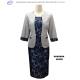 MANANNA collarless mid-sleeves woman fashion dress suit