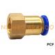 PCF Brass Female Straight Push In Quick Connect Pneumatic Hose Fitting 1/8 1/4 3/8 1/2