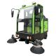 Green Environmentally Friendly 550mm 2 Brush Heads Road Sweeper Can Sit Drive Can Drive For 6 Hours When Fully Charged